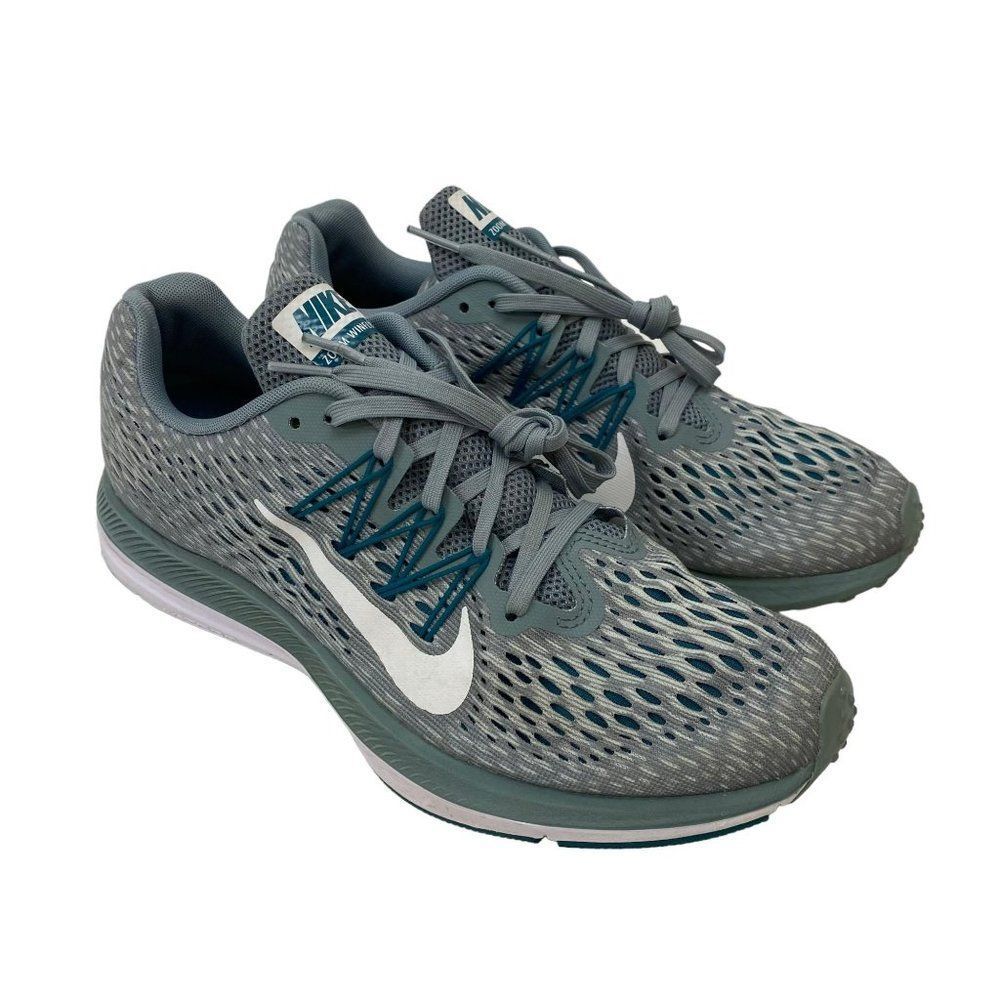 Nike Women's Running Shoes in Grey and Teal with White Swoosh